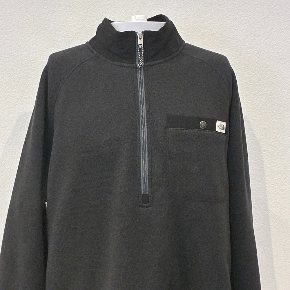 The North Face Gordon Lyons 1/2 Zip Pullover Fleece Jacket‎ Men's XL Black Cozy